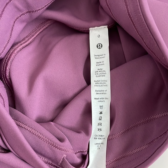 NWT Lululemon Swift Speed High-Rise Crop 21" Vintage Plum Size 0 - Picture 5 of 12